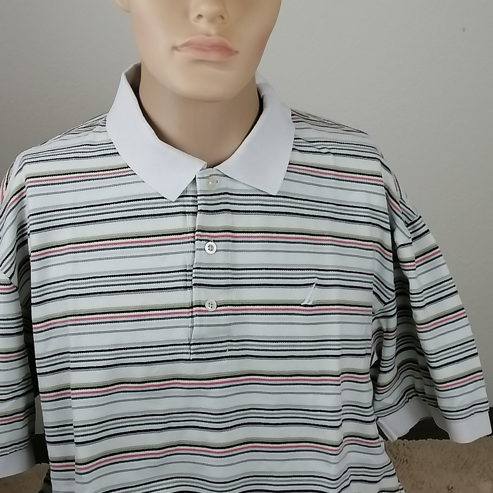 Nautical Stripe Polo Short Sleeve Shirt  Shirt